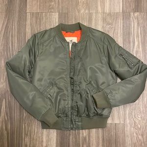 Holister Olive Green Bomber Jacket